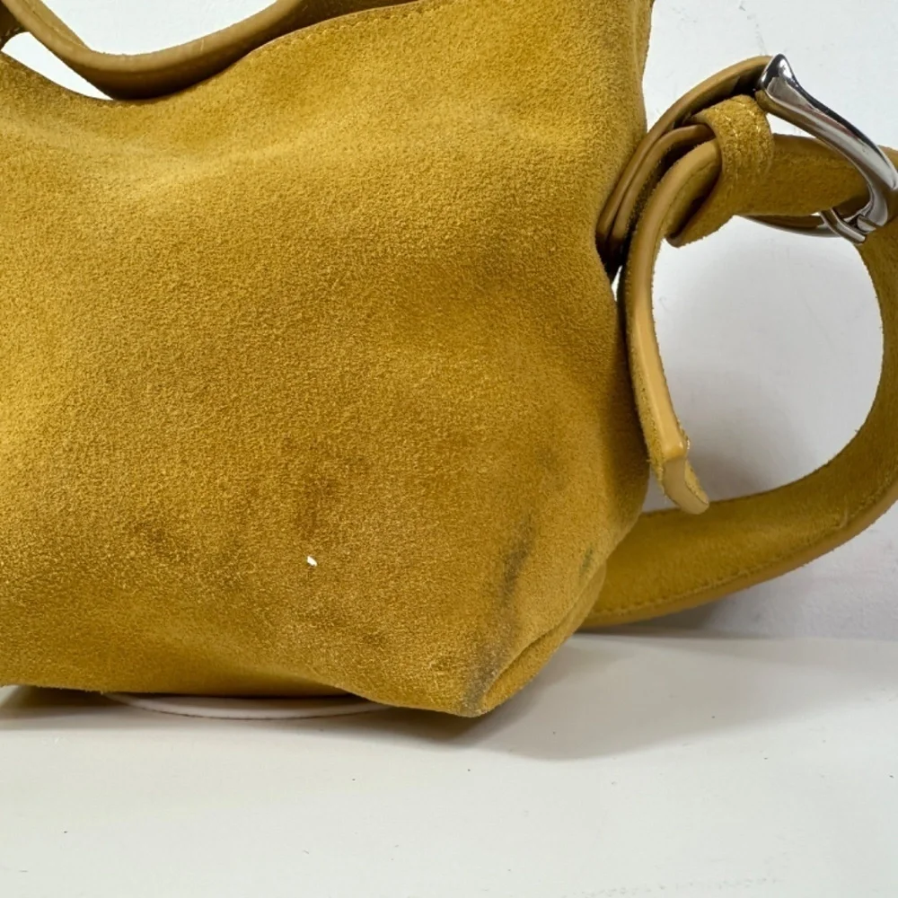 Urban Outfitters Mustard Suede Micro Bag With Straps Crossbody - Picture 9 of 12